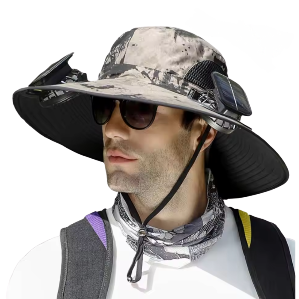 Dual-Fan Solar Cooling Hat
