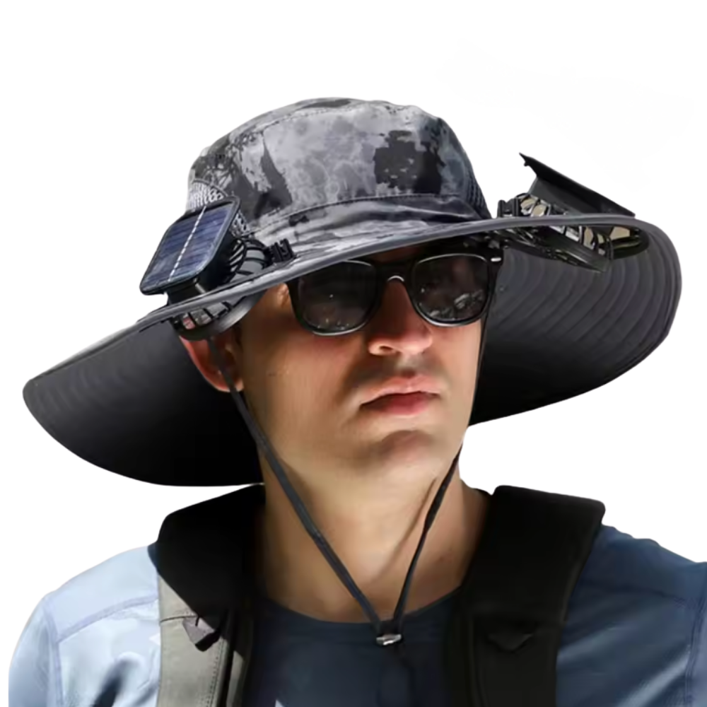 Dual-Fan Solar Cooling Hat