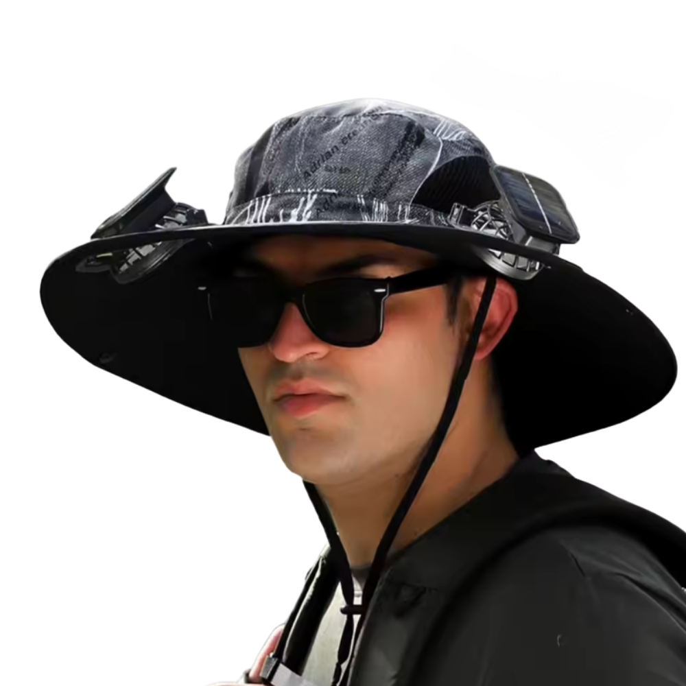 Dual-Fan Solar Cooling Hat