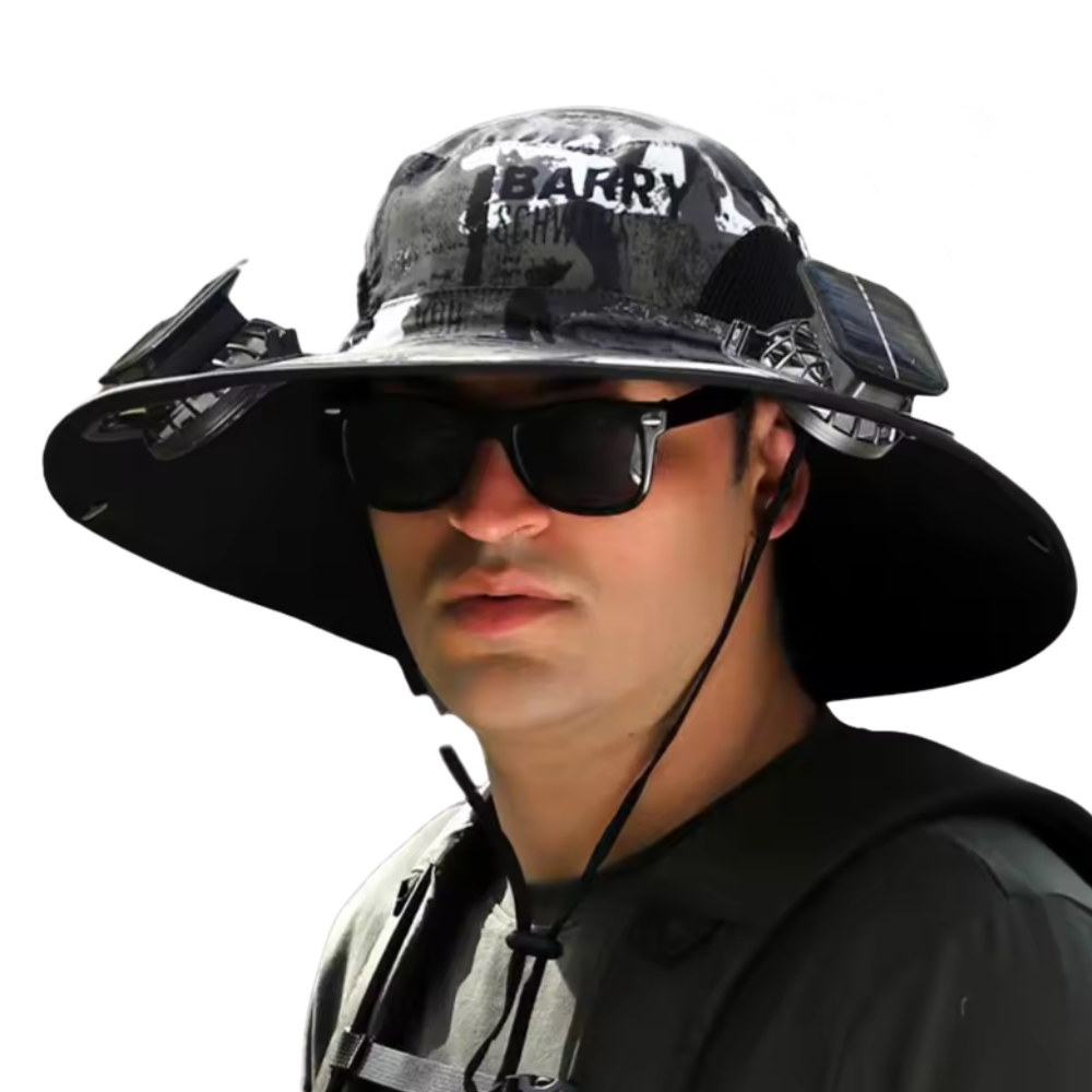 Dual-Fan Solar Cooling Hat