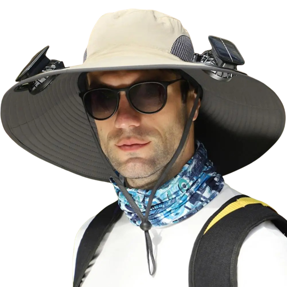 Dual-Fan Solar Cooling Hat