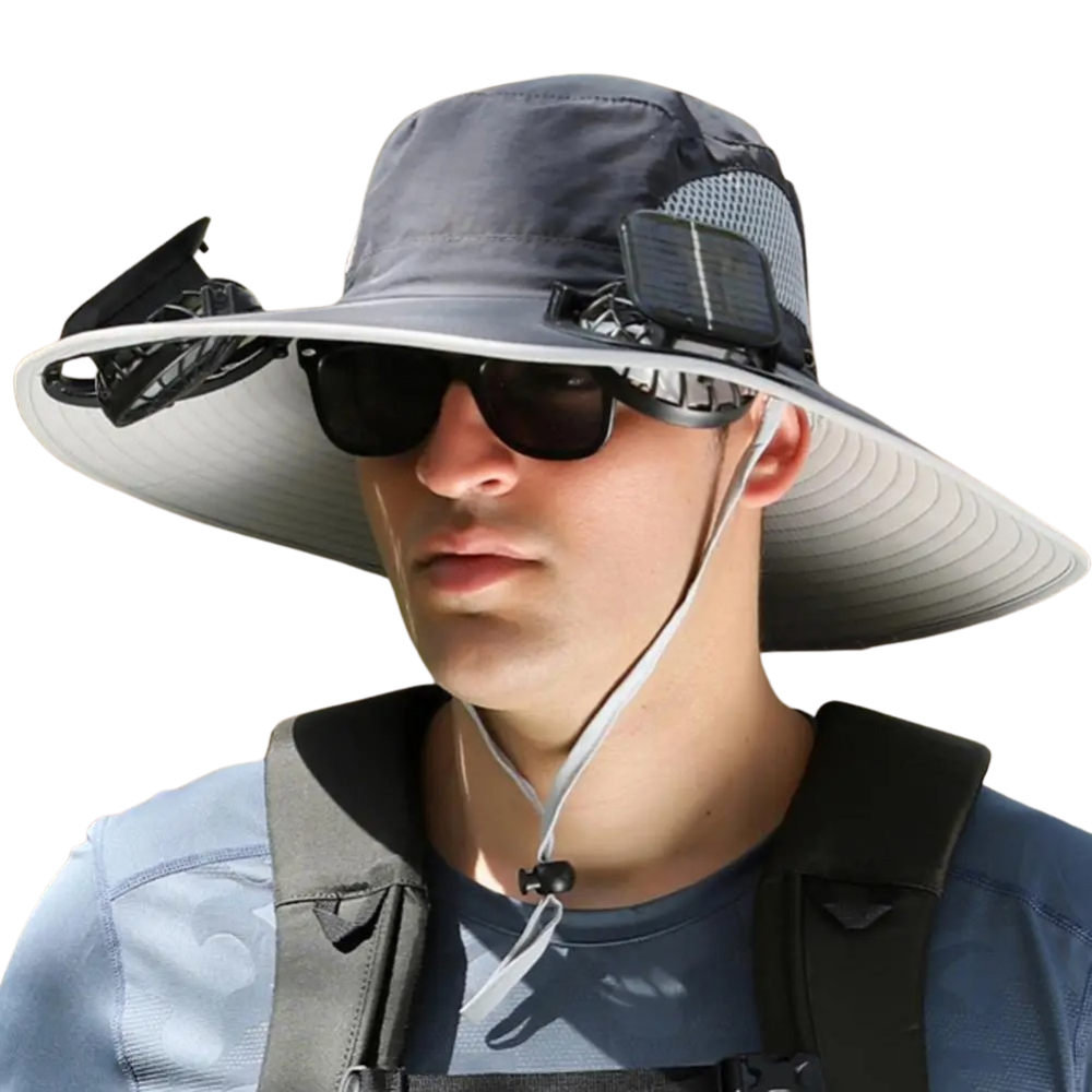 Dual-Fan Solar Cooling Hat